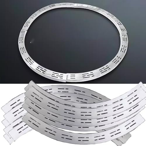 WLCGYD Entwässerungsrinne Gebogenes Grabenabflusssystem, 3,5 cm X 5 cm Kanalabfluss-Set Mit Metallgitter, Bodenregenwassergitter – Tragkraft 500 Lbs(12pack,5x3cm(2x1 1/8))