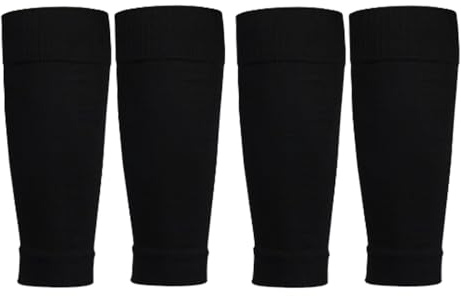 2 Paare Schwarz Stutzen Kinder FußBall,Ohne Socken,Sleeves Tubes Sportsocken,Fussballsocken,Trainingssocke Sockenstutzen Fußballstutzen,für Fussball,Basketball,Laufen Radfahren,Marathon,Training