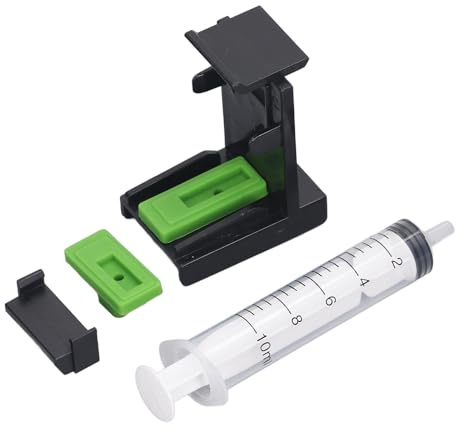 Ink Cartridge Refill Tool Syringe Kit for HP 816 817 802 21 22 304 650 122 305 60 61 40 41 840 841 540 541 Efficient Suction Holder Clip