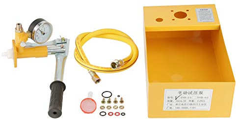 Pompa per prova di pressione dell'acqua, pompa idraulica manuale da 2,5 MPa e 25 kg per acqua o olio idraulico come mezzo, una varietà di recipienti a pressione, tubi, valvole e altri test di pressi
