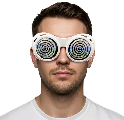 Vaulted Skulls & Co Hypnotic Glasses | Swirl Sunglasses | Hypnotic Spiral Glasses | Trippy Shades | Psychedelic Party Shades
