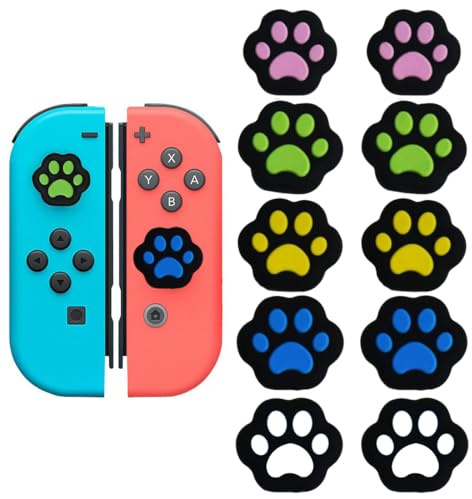 VONJUMA 5 Pares Cubierta Joystick Grips Para Joystick Fundas Para Thumbstick Tapas Para Joystick Joystick Thumb Stick Compatible Con Nintendo Switch Silicona