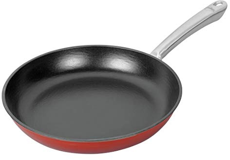 KÜCHENPROFI Provence Gusseisenpfanne emailliert, 28 cm, Rot, Induktion