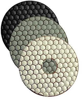 RETOL disques de polissage diamant (polissage à sec), 125 mm, G100, p. ponceuses multi-disques, grain de diamant (Lot de 5)