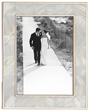 Reed & Barton Mother of Pearl Rose Gold 5x7 Frame