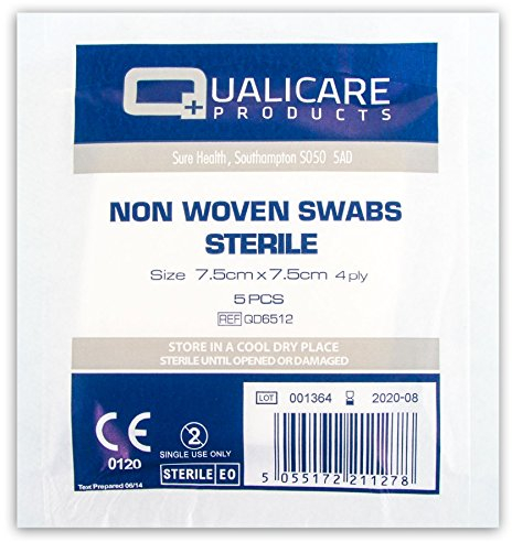 50x Quality Non Woven Sterile Medical Swabs - Absorbent Gauze Hospital First Aid