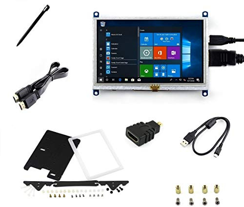 IBest 5 Zoll HDMI LCD B 800 x 480 Resistive Touch Screen TFT LCD Display HDMI Modul mit zweifarbigem Gehäuse für Raspberry Pi 3 Model B+/B/A+/A, Beaglebone Black Support Windows 10/8.1/8/7