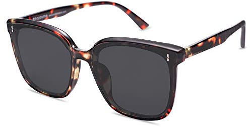 SOJOS Sunglasses for Women Men Vintage Style Shades SJ2157,Tortoise/Grey
