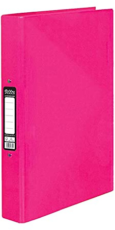 ED Pukka A4 Glossy 2-Ring Binder Files School Work Office 40mm Spine File Organiser (Pink)