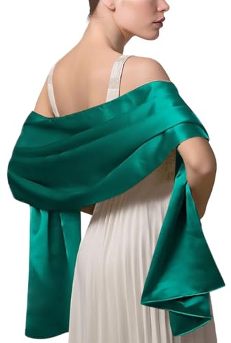 LumiSyne Donna Scialle In Raso Chiffon Silky Tinta Unita Wrap Stola Per Sposa Damigella Cerimonia Matrimonio Serata