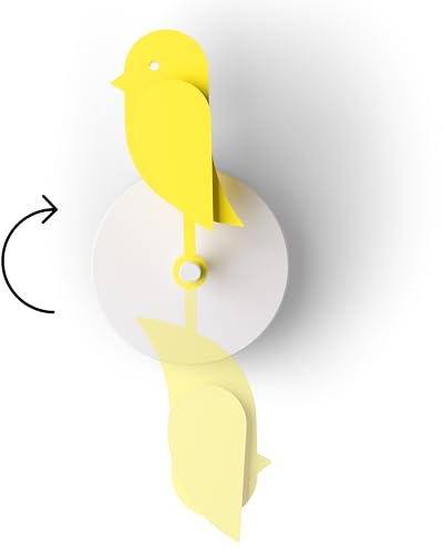 Birdie 2.0 - Design CO2-Monitor & Luftqualitätssensor - Air Monitor/Fresh Air Monitor für Zuhause und Büro - fördert geistige & körperliche Gesundheit - Wandmontage (Yellow)