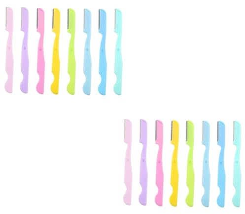 FRCOLOR 16 Stück Augenbrauenschneider Eyebrowhack Augenbrauen Entfernungswerkzeuge Für Damen Kompakte Augenbrauenrasierer Damenrasierer Zum Rasieren Von Gesicht Augenbrauenschneider