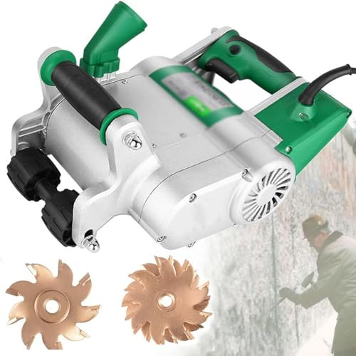 Stozzatrice per Calcestruzzo, Scanalatrice per Muri, 1100w Macchina per Tagliare Muri Cemento, Per Posa Cavi E Tubi,Mattoni Di Sabbia, Mattoni Rossi E Mattoni Ricoperti Di Cemento,25+35mm