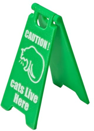 Katzenschild, Erbrechen der Katze, Warnschild für Katzen, lustig bedruckt, Warnschild mit Aufschrift Gag, Hofkatzenschild