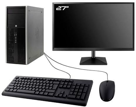 PC HP Elite 8200 MT Ecran 27 Intel I7-2600 RAM 16Go SSD 4To WiFi W11 (Reconditionné)