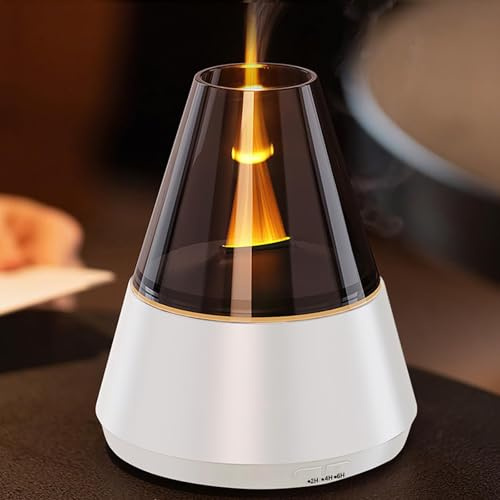 QKTYB Diffusor für ätherische öle, Elektrischer Kaltnebel Luftbefeuchter Aroma Diffuser für Zuhause mit 7 Farben LED Licht, 3 Timer Stufen Aromatherapie Air Diffuser für Schlafzimmer Büro Yoga (Weiß)