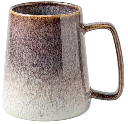 Hosoncovy Tasse à café en céramique de grande capacité de 700 ml avec poignée, dégradé de couleur contrastée, tasse à thé, tasse à boisson, tasse cadeau pour couple (gris)