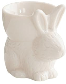 Fpbiagoq Coquetier sur Le Thème des Lapins De Pâques Présentoir pour Le Petit Déjeuner À Œufs en Porcelaine en Forme d'animal Décoration Table Vacances Fournitures Fête Pâques
