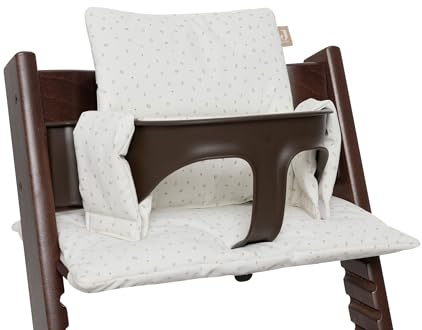 Jollein Sitzverkleinerer für Hochstuhl – Leafy Dreams – Leicht Abwischbar – Hochstuhl Sitzverkleinerer – Sitzkissen Hochstuhl – 27x45x2 cm