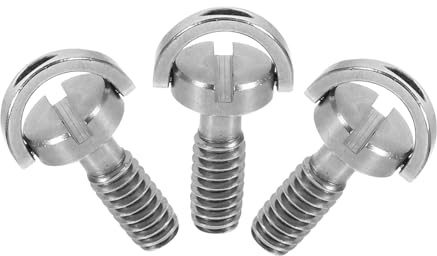 Warmhm 3 pièces Vis Slotted Acier Inoxydable pour Plaque Fixation Trépied Vis de Caméra avec Anneau pour Fixation Rapide et Suspension Lot