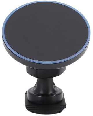 Vroomoto 15W Fast Wireless Car Charger Magnetic Phone Mount 360 Rotation LED Light Dashboard Air Vent Type-C Universal Qi Phones (T208-F201-BK No Car Charger)