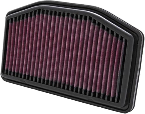 K&N YA-1009 Motorrad K&N Tausch-Luftfilter Rot | kompatibel mit Yamaha YZF R1 2009-2012 (YA-1009)