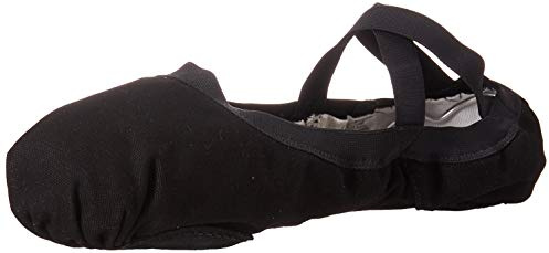 Bloch Dance Damen Ballettschuh/Slipper aus elastischem Segeltuch, Geteilte Sohle, schwarz, 34 EU