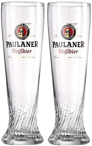 Paulaner Brewery Wheat Weißbier Signature Lot de 2 verres en spirale 0,5 l