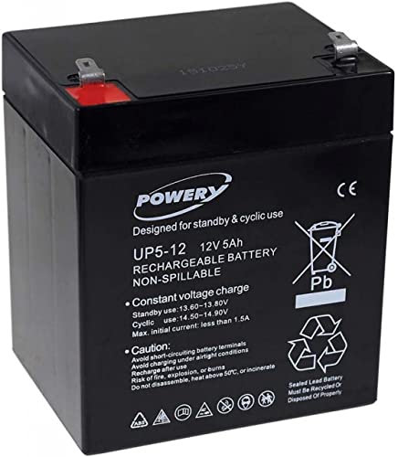 Powery Batería de Gel UP5-12 12V 5Ah