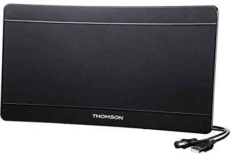 Thomson ANT1518BK-UHD Curved Zimmerantenne (DVB-T/DVB-T2, DAB/DAB+, für TV/Radio, digital, 4K Ultra HD, aktiv, Performance 45) Antenne
