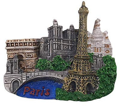 Paris Frankreich 3D Kühlschrankmagnet Touristische Souvenirs Harz Magnetische Aufkleber Saipan Kühlschrankmagnet Home & Kitchen Dekoration aus China