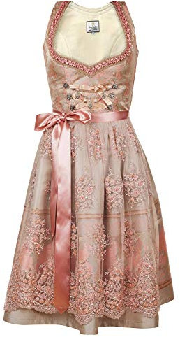 Edelnice Trachtenmode Kinder Dirndl Rosalie 3-TLG. inkl. Bluse, Schürze und Charivari (128)