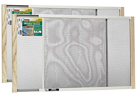 Frost King 2AWS1845 WB Marvin Adjustable Window Screen, 18in High x Fits 25-45in Wide (2 Pack)