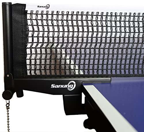 Sanung S406 Table Tennis Net and Post Portable, Professional Ping Pong Net and Post Set for Any Standard Tables (60 inch Width), Used for Training Competition, Easy Setup