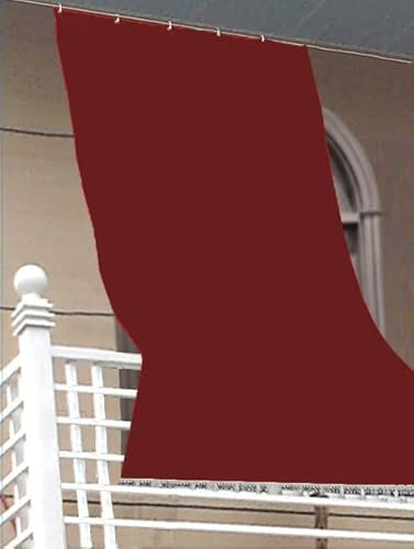 HOME ZEN HOUSEHOLD LINEN Tenda da Sole Art. LIGHT tendone Protegge da Raggi UV ultravioletti Oscurante da Interno Esterno per balcone antistrappo Resistente alla Pioggia 145X250 CM TINTA UNITA BORDO'