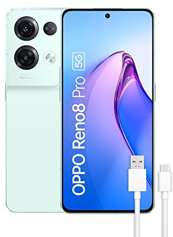 OPPO Reno8 Pro 5G - Teléfono Móvil Libre, 8GB+256GB, Cámara 50+8+2+32MP, Smartphone Android, Batería 4500mAh, Carga Rápida 80W, Dual SIM - Verde