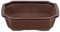 Rivanto® Bonsai Schale rechteckig L aus Terracotta, 31 x 25 x 9 cm, Pflanzschale, Blumentopf, Blumenkasten, Braun