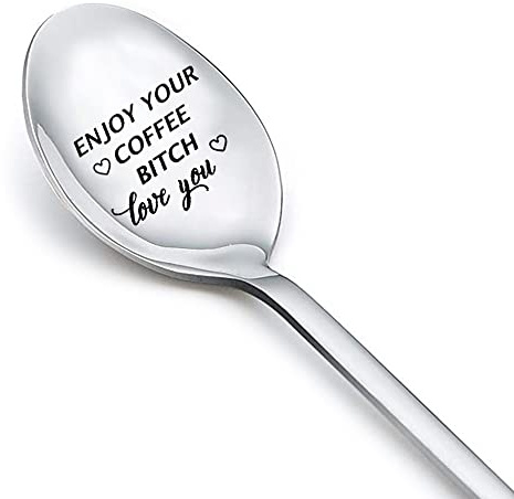 Best Friend Funny Gifts for Girls BFF Birthday Gifts for Bestie Enjoy Your Coffee Spoon for Women Best Friends Friendship Gift for Sister Girlfriend