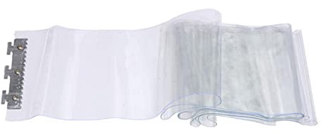 Transparenter PVC-Vorhang für den Außenbereich, Wärmedämmung für Klimaanlage, Hängeschiene, Lager, Wohnzimmer, Gefrierschrank, PVC-Streifenvorhang, transparent, 18 x 160 cm