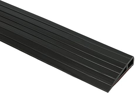 Btstil Rubber Threshold Ramp, Self Adhesive Non-Slip Wheelchair Ramp, Portable Mobility Scooter Ramps for Doorways, Steps, Stairs (Style 2, Black)