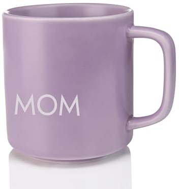 Giftandprint Tasse Lavender Mom mit Henkel, Geschenke für Mama Muttertag Beste Mama Geschenk Muttertagsgeschenk Kaffeebecher mit Henkel minimalistisch modern, Keramik,250 ml