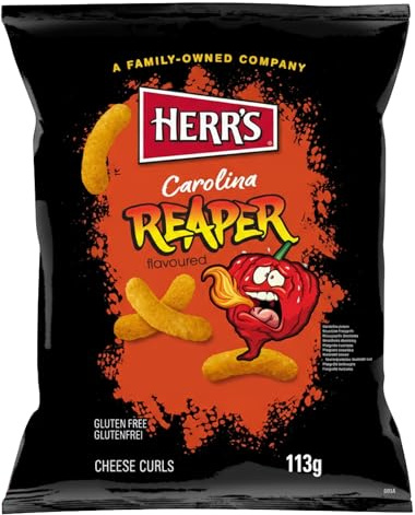 Herr's Carolina Reaper Flavored Extra Hot Cheese Curls(12x113 g)