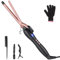 Boucleur a Cheveux 13mm, Fers à Boucler à pince pour Ondulations naturelles, chaleur homogène, Ecran LCD 130-210°C, Boucler en céramique pour cheveux longs et courts, gant