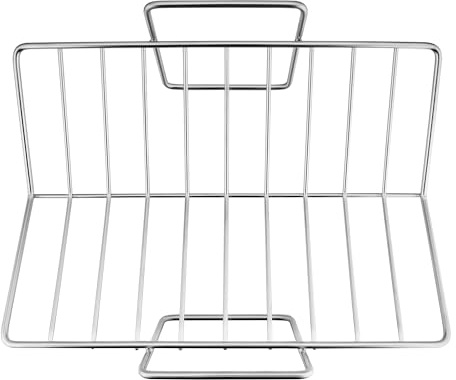 E-far Turkey Roasting Rack, Stainless Steel Rib Rack for Roasting, Grilling and Smoking, 14.4 x 10 inches, V Shaped & Heavy Duty, Dishwasher Safe (Large)
