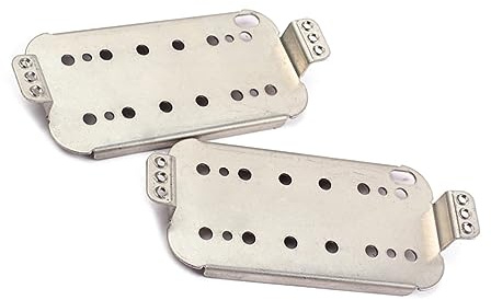 Humbucker Grundplatte 50/52mm für Tonabnehmer Stück 2 Gitarre | Kupfer Nickel Legierung, Silberfarben, Ersatzteil für Doppel Humbucker, Selbstgemacht Geeignet