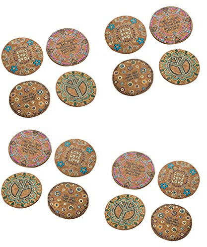 Cabilock 16piezas Posavasos Redondos De Corcho Unidades Almohadillas Protectoras para Cocina Resistente Al Calor y Duradero