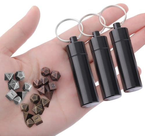 21 st tärningsset Dnd tärning mini dice liten metall tärningsspel bordsspel polyester för fest-/födelsedagspresenter tärningsspel bordsspel 3 färger