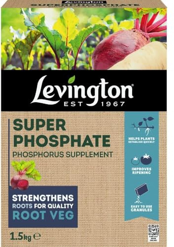 Levington Superphosphate Fertiliser 1.5kg – High Phosphorus Plant Feed for Root Vegetables, Fruit Trees, Shrubs & Flowers – Promotes Strong Root Growth & Flowering