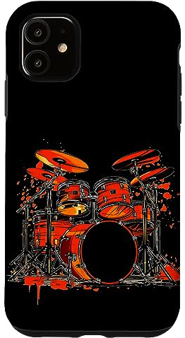 Batterie cool pour les amateurs de batteurs et de groupes de rock Coque pour iPhone 11