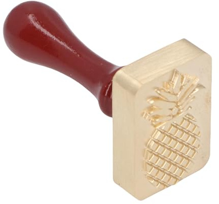Luocute Timbro di Ghiaccio, Timbro di Ghiaccio Personalizzato con Manico in Legno, Crea un Design di Francobolli di Marchio Unico per Eventi Festeggianti Quotidiani, Branding Branding (frutta)